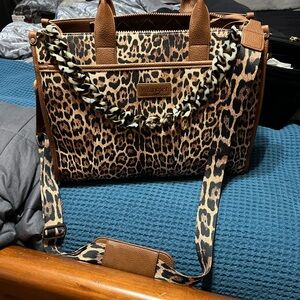 Wrangler Leopard Print Travel Bag - Brown and Black